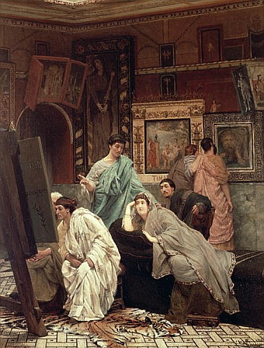 Sir Lawrence Alma-Tadema - A Collector of Pictures at the Time of Augustus, 1867