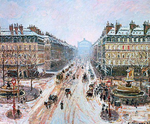 Camille Pissarro - Avenue de l'Opera - Effect of Snow