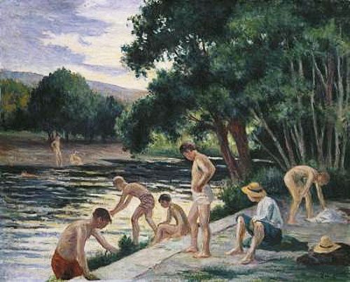 Maximilien Luce - Bathers on the Banks of the Cure