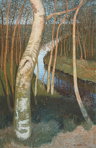 Otto Modersohn - Birchs at a moor ditch