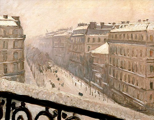 Gustav Caillebotte - Boulevard Haussmann in the Snow