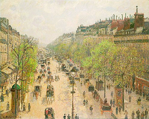 Camille Pissarro - Boulevard Montmartre, Morning, Grey Day