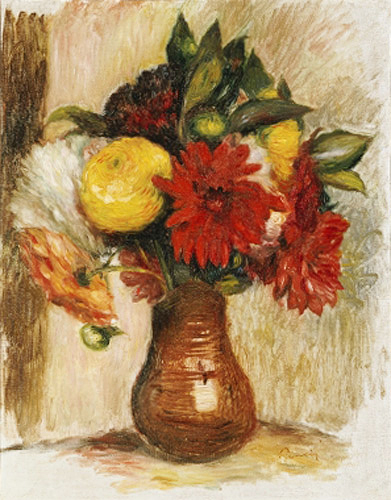 Pierre-Auguste Renoir - Bouquet of Flowers in a Stone Jug