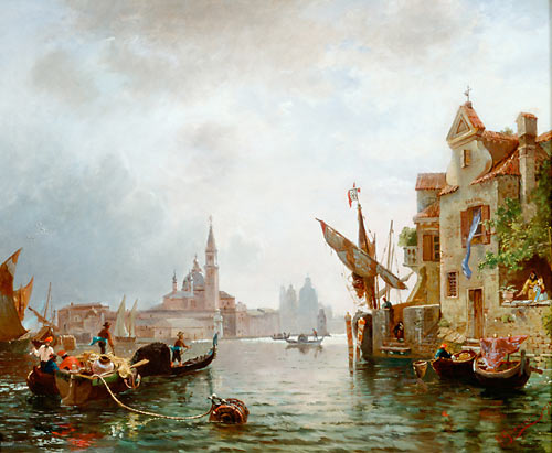 A. Giovani - Canal in Venice with look at San Giorgio