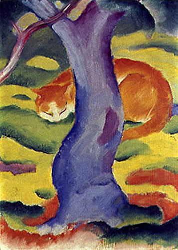Franz Marc - Cat behind a tree