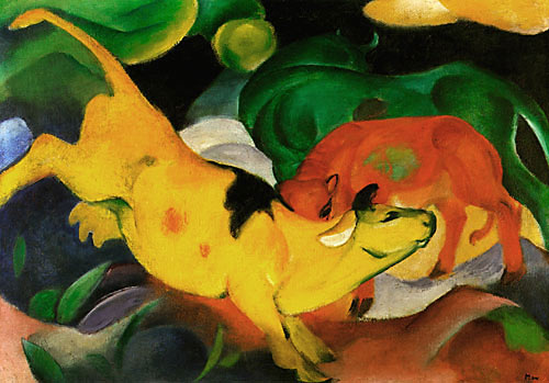 Franz Marc - Cows yellow-red-green