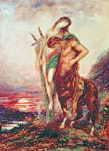 Gustave Moreau - Dead poet borne by centaur
