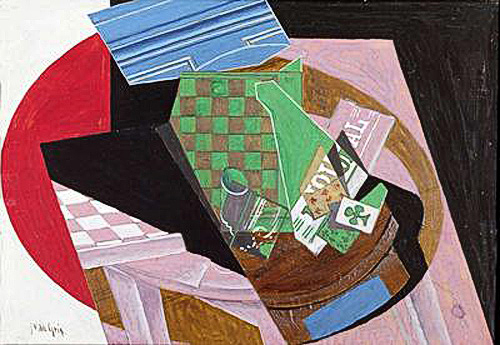 Juan Gris - Draughtboard and Playing Cards