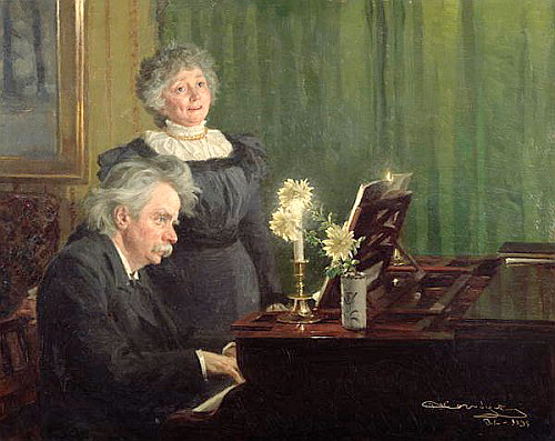 Peder Severin Kroyer - Edward Grieg  accompanying his Wife