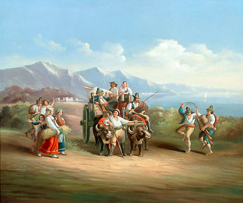 Gustav Friedrich Richter - Encounter at the harvest day