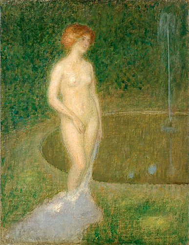 Louis Picard - Female Nude at a lake