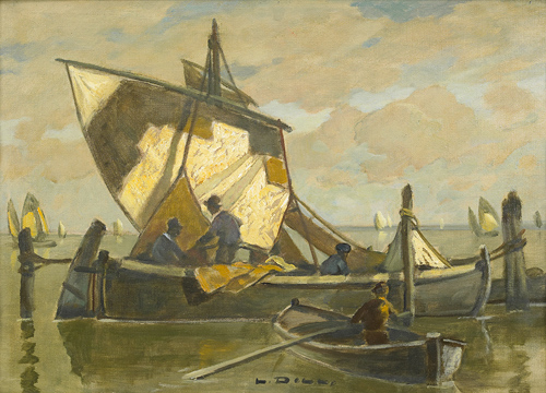 Ludwig Dill - Fisherboats at Torcello