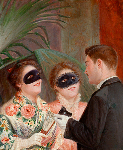 Frederigo Zandomeneghi - Flirtation at masked ball