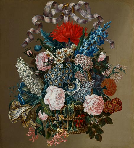 Jean-Baptiste Monnoyer - Floral still life with a basket