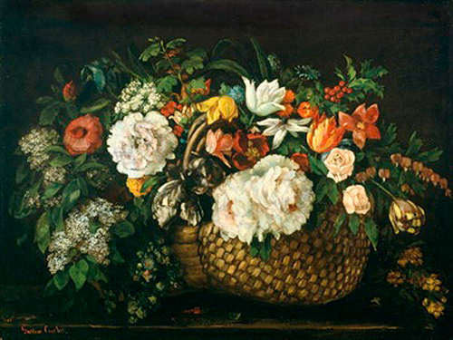 Gustave Courbet - Flowers in a Basket