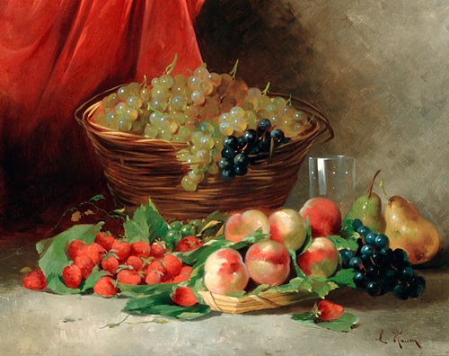 Léon Charles Huber - Fruit still life