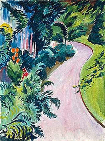 August Macke - Garden path