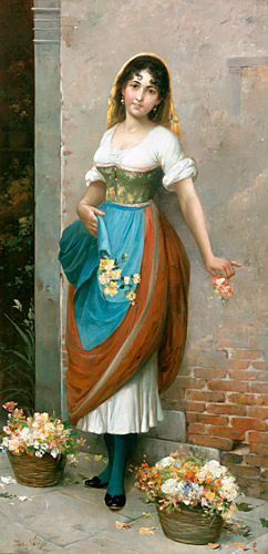 Order painting 'Gipsy girl' by Joseph Sühs