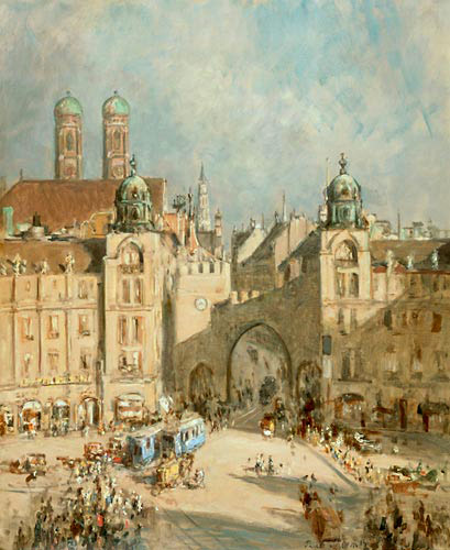 Paul Thiem - Goings in the Old Town of Munich