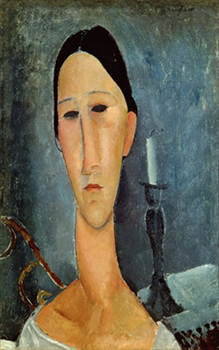 Amadeo Modigliani - Hanka Zborowska with a Candlestick