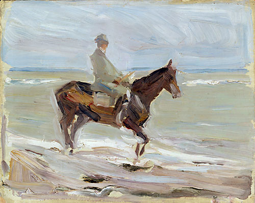 Max Liebermann - Horse rider at the beach