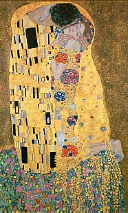 Gustav Klimt - The kiss (detail)