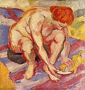 Franz Marc - Nude with cat