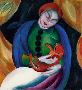 Franz Marc - Girl with cat II