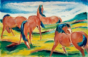 Franz Marc - Grazing horses III. 1910