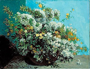 Gustave Courbet - Flowering Branches and Flowers