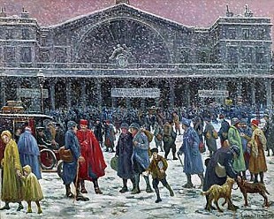 Maximilien Luce - Gare de l'Est Under Snow