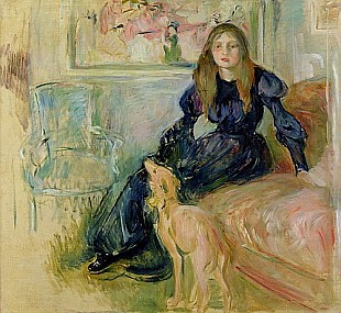 Berthe Morisot - Julie Manet  and her Greyhound Laerte