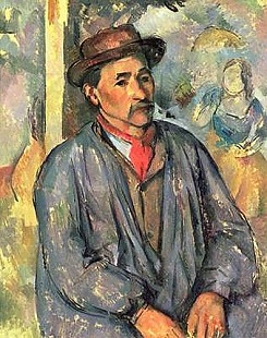 Paul Cézanne - Peasant in a Blue Smock