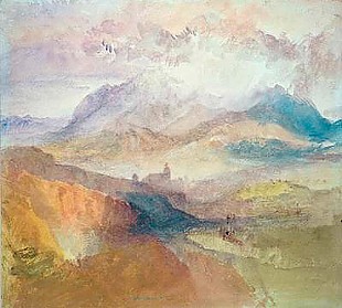 Joseph Mallord William Turner - View along an Alpine Valley, possibly the Val d'Aosta