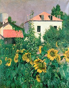 Gustav Caillebotte - Sunflowers in the Garden at Petit Gennevilliers