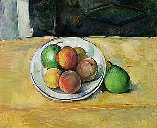 Paul Cézanne - Still Life with a Peach and Two Green Pears