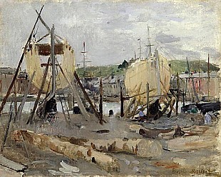 Berthe Morisot - Boat building, 1874 