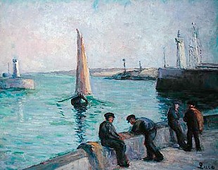 Maximilien Luce - Fishermen in a Port