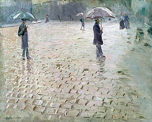Gustav Caillebotte - Study for a Paris Street, Rainy Day