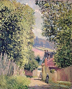 Alfred Sisley - A Road in Louveciennes