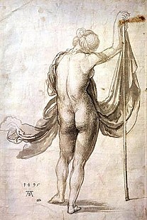 Albrecht Dürer - Nude Study or, Nude Female from the Back