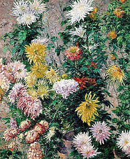 Gustav Caillebotte - White and Yellow Chrysanthemums
