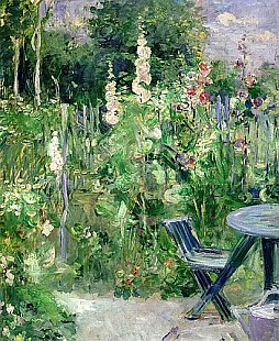 Berthe Morisot - Roses Tremieres (Hollyhocks), 1884  