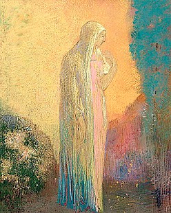 Odilon Redon - Standing Veiled Woman