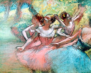 Edgar Degas - Four ballerinas on the stage