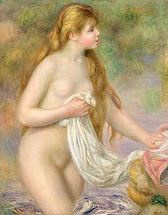 Pierre-Auguste Renoir - Bather with long hair