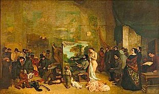 Gustave Courbet - The Studio of the Painter, a Real Allegory