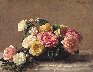 Thédore Fantin-Latour - Roses in a Dish