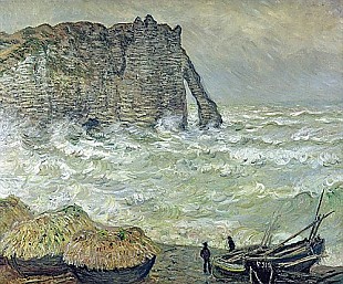 Claude Monet - Rough Sea at Etretat