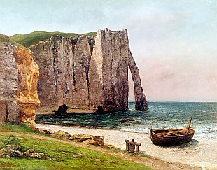 Gustave Courbet - The Cliffs at Etretat